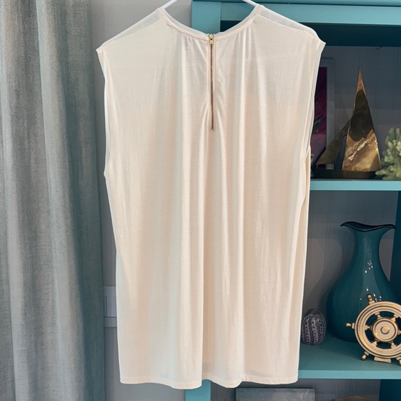 Ann Taylor Cream Sleeveless Top XL - Picture 3 of 6